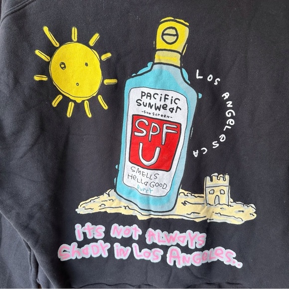 Pacsun Fun Black Sunscreen Hooded Sweatshirt - Picture 8 of 10